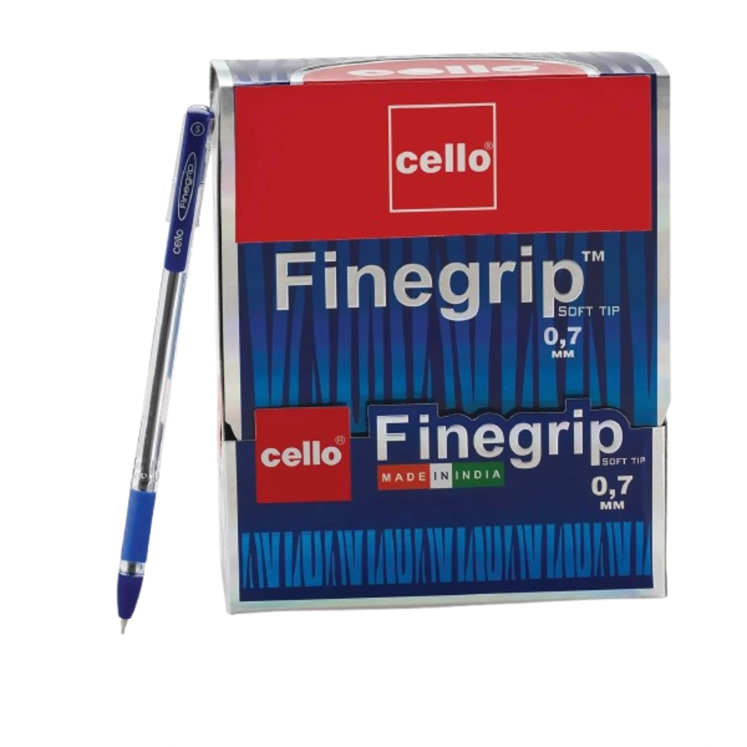 CELLO FINEGRIP BALL PEN 0.7MM DISPLAY OF 50PC BLUE