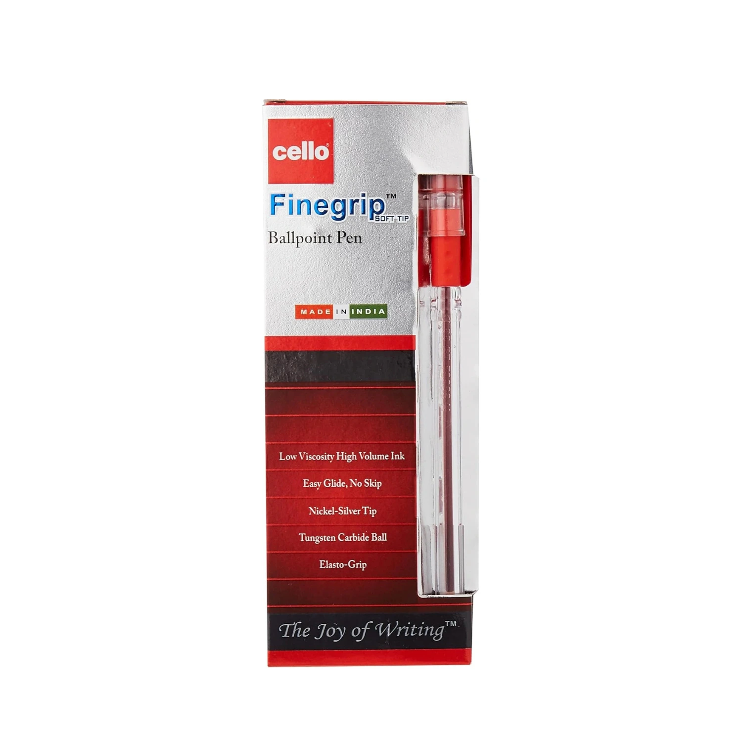 Cello Finegrip Ball Pen 0.7Mm Box Of 12Pc Red