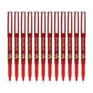 Pilot BX V7 Hi-Tecpoint Rollerball Pen – 0.7mm Tip, Red Ink, Box of 12