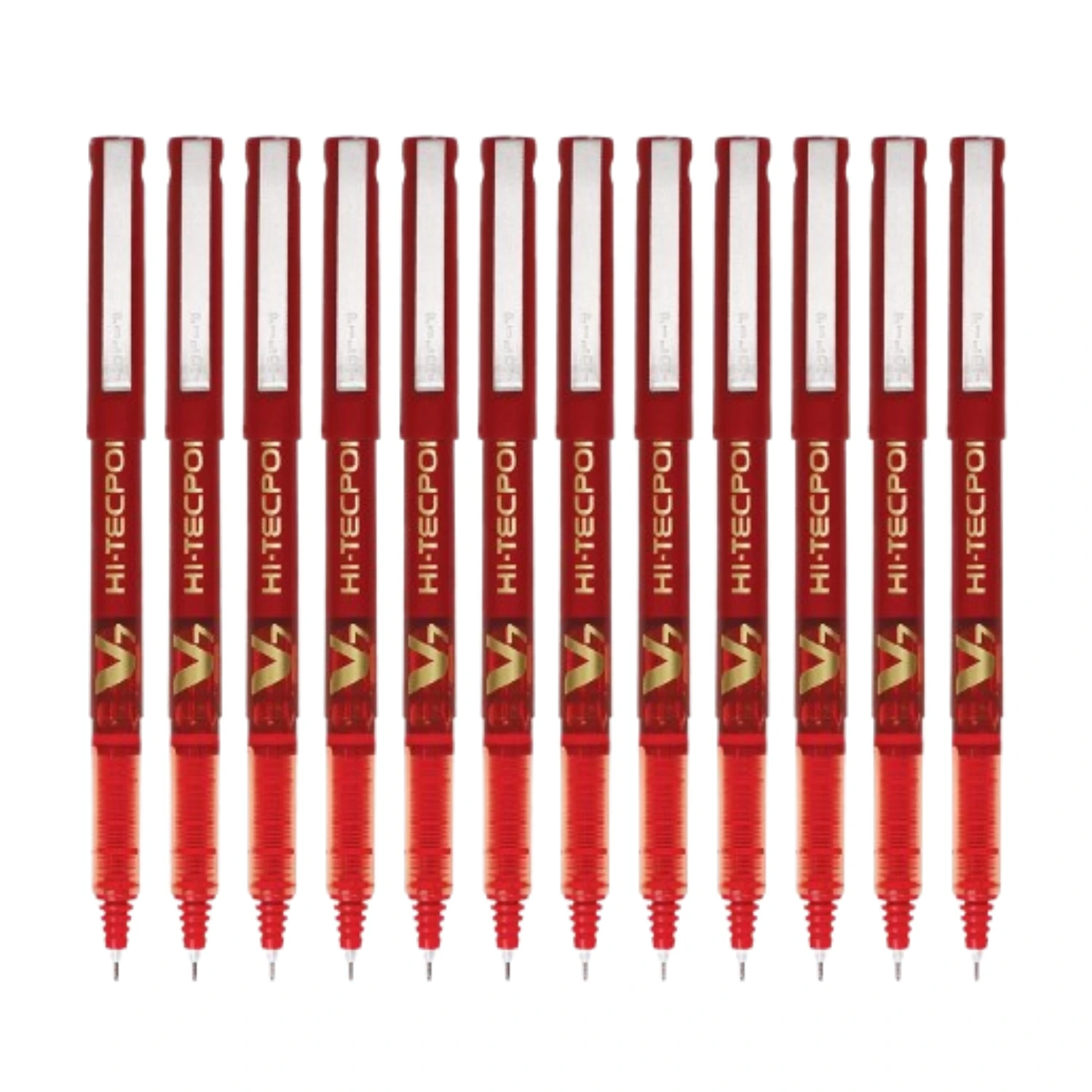 Pilot BX V7 Hi-Tecpoint Rollerball Pen – 0.7mm Tip, Red Ink, Box of 12
